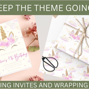 Unicorn Invitation | Unicorn Birthday Party Invite | Editable Unicorn ...
