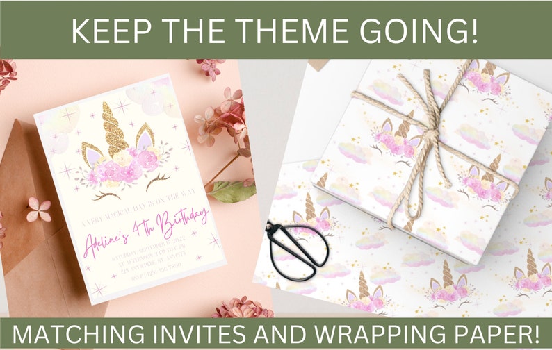 Unicorn Invitation Unicorn Birthday Party Invite Editable - Etsy