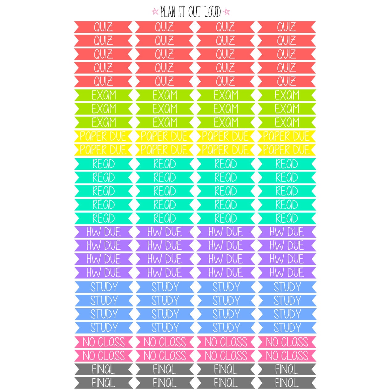 College Planner Stickers (planner Stickers)