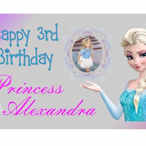 Disney Frozen Inspired Princess Birthday Banner