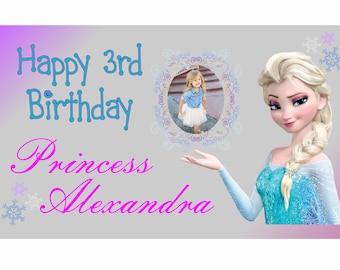 Disney Frozen Inspired Princess Birthday Banner