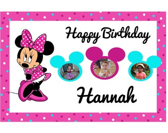 Minnie Mouse Boutique inspirado banner de cumpleaños