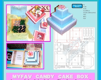 MyFav Candy Cake Box (Machine Cutting File)