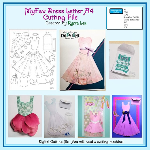 MyFav Dress Letter A4 Cutting File