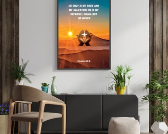 Bible Verse Wall Art /Psalms Wall Decor/Christian Artwork/Psalm62 Wall Print/Bible Psalms Digital Download