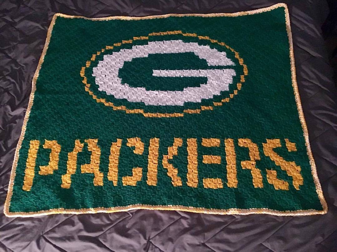 C2C Crochet Green Bay Packers Blanket Pattern Etsy