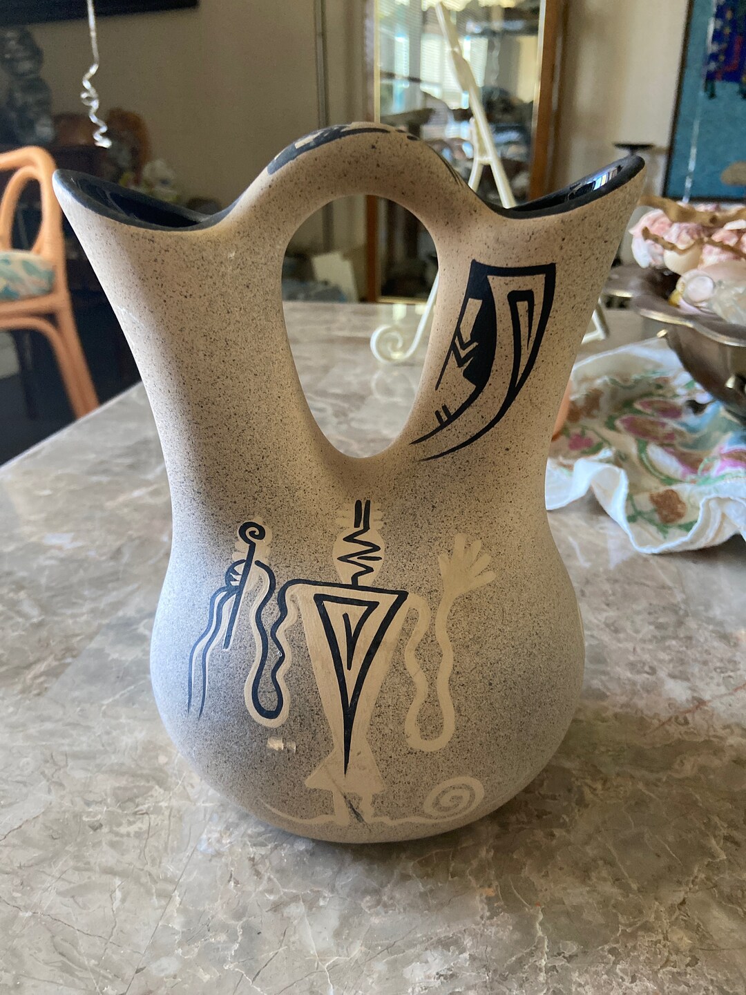 Vintage Native American Wedding Vase Southwest Pottery Etsy