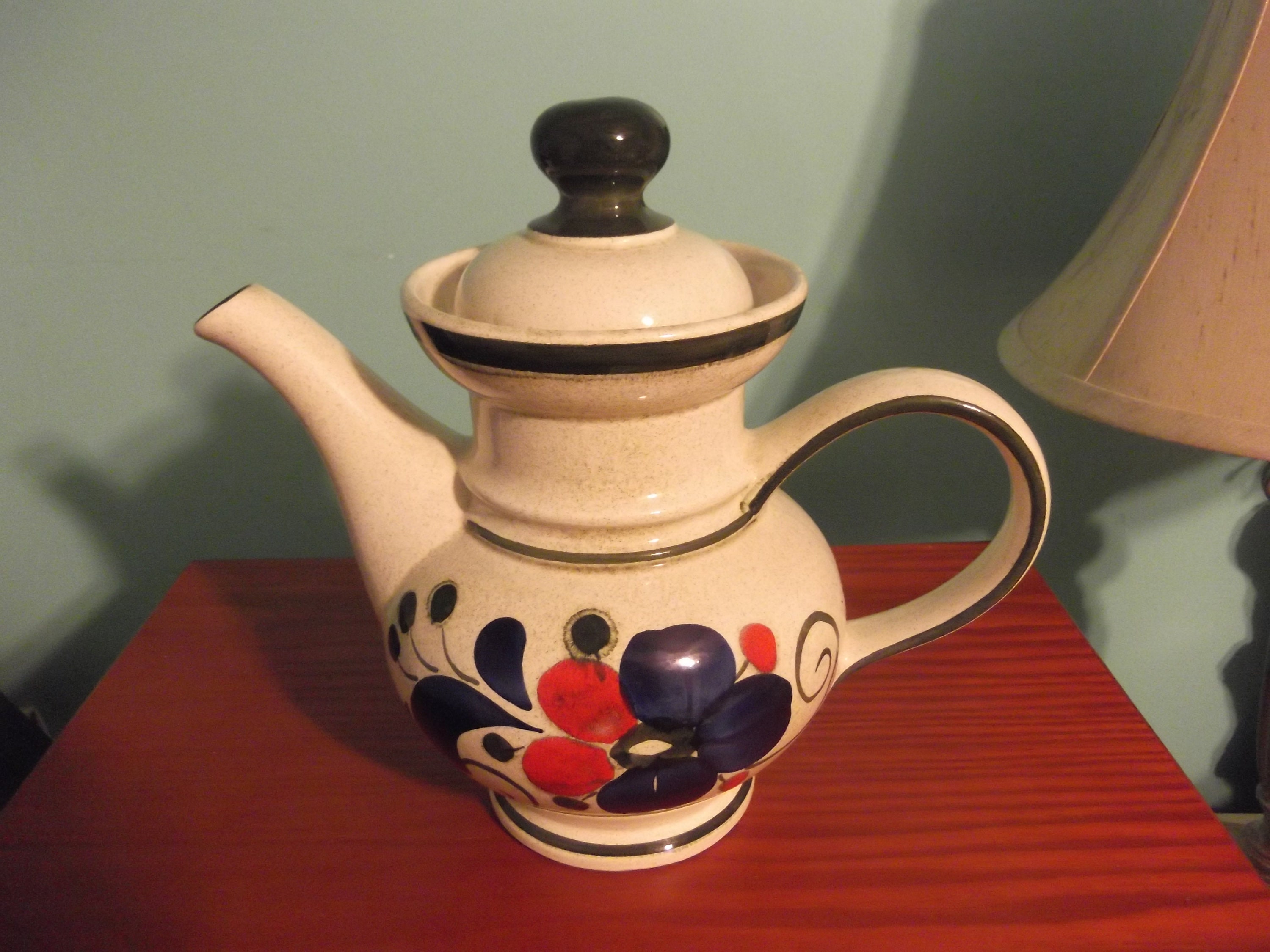 Whimsical Ceramic Teapot Postmodern Design by Walchtersbach, Germany
