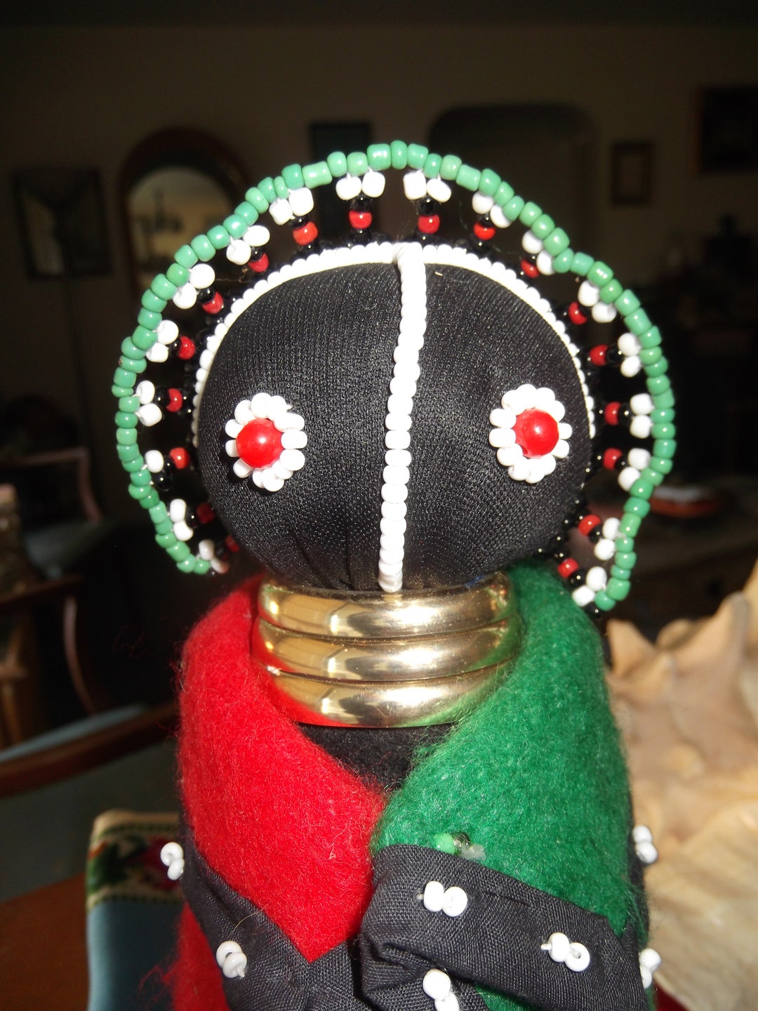 Ndebele Doll South Africa,handmade Doll, Tribal Art Africa Handmade Doll, African Fertility Doll