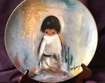 DeGrazia blau junge Platte