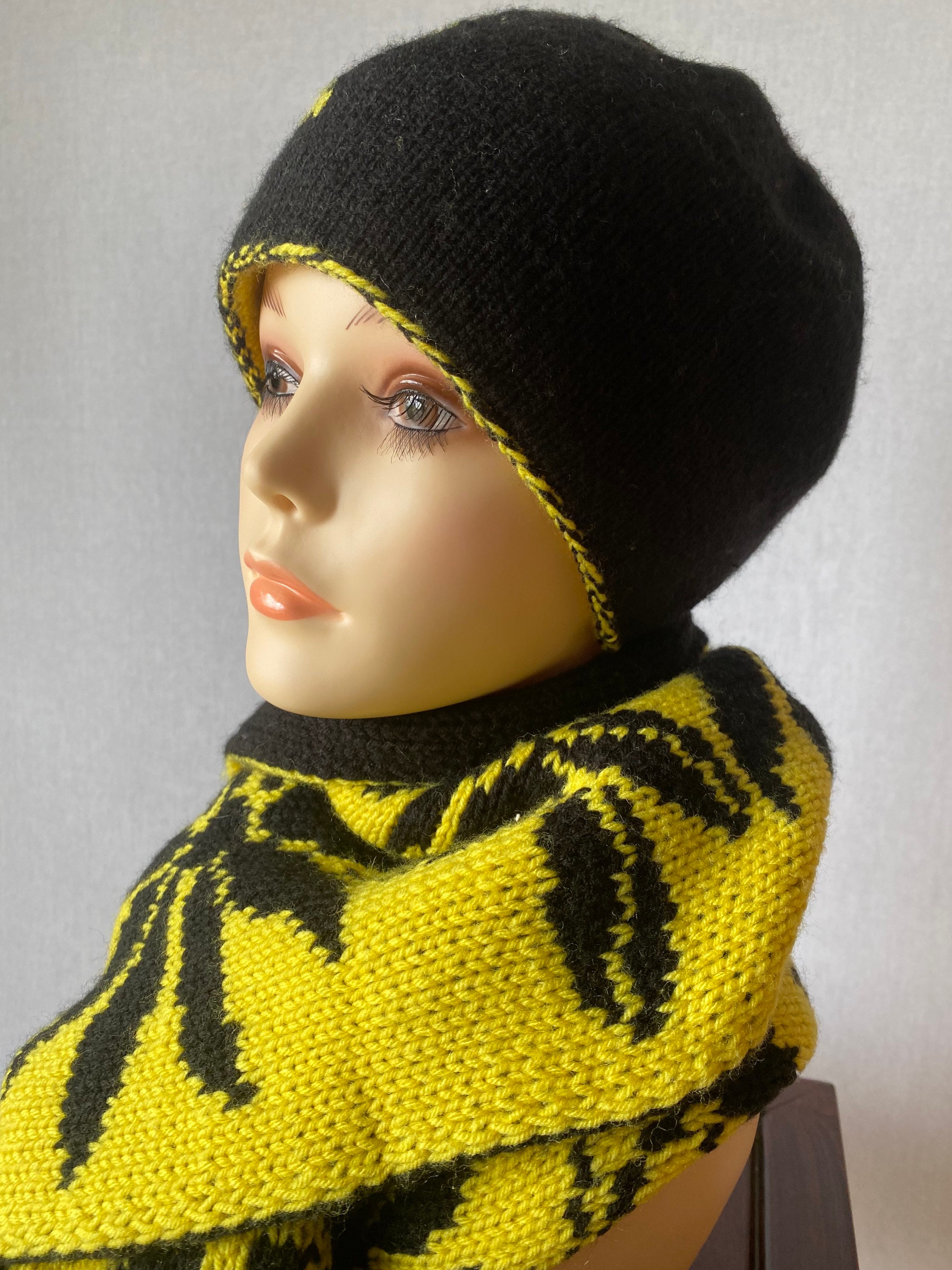 A Beautiful Set of Hand Double Knitted Reversible Scarf and a Hat,Gift for Her MUK LUKS Reversible Scarf, Hat, and Gloves 3-Piece Set - QVC.com main image 2