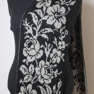 Handmade knit scarf.Double Knitted scarf.Knitted reversible scarf, Gift for Her