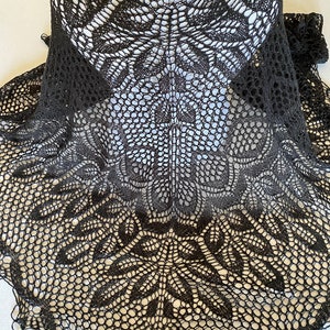Hand Knitted Large Lace Shawl, Wedding Stole, Wrap, Gift for Her, X-Large Bridal Shawl