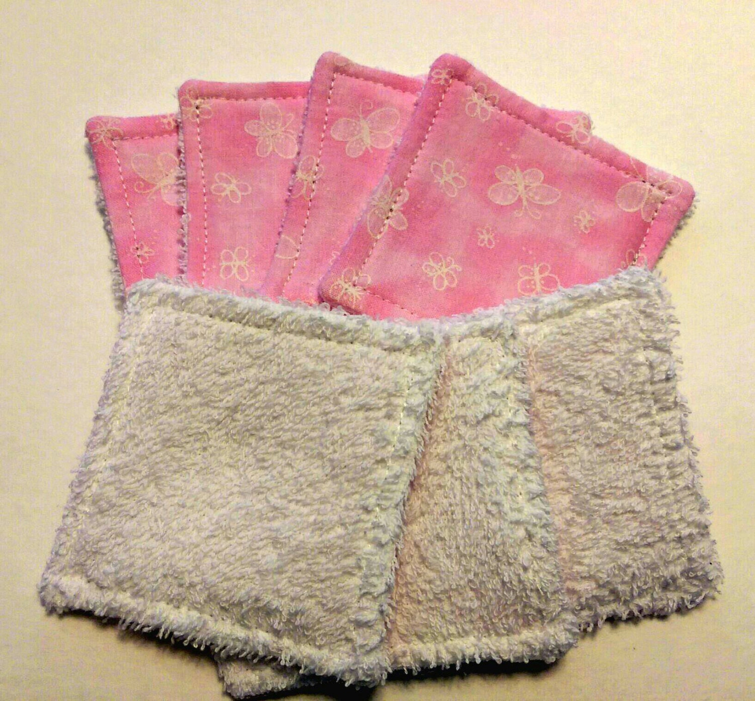 Facial Cleansing Cloths Pink Reusable Makeup Remover Pads Etsy