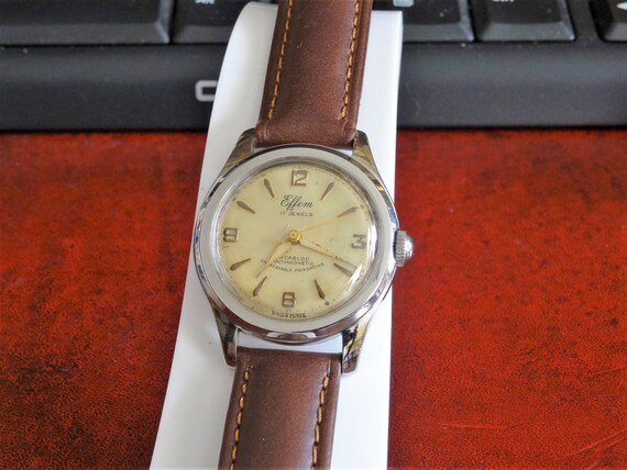 【1950s】EFFEM OH済 ヴィンテージ腕時計 ヴィンテージ 1950 年代 Effem Roamer 防水 17 石 スイス製 メンズ