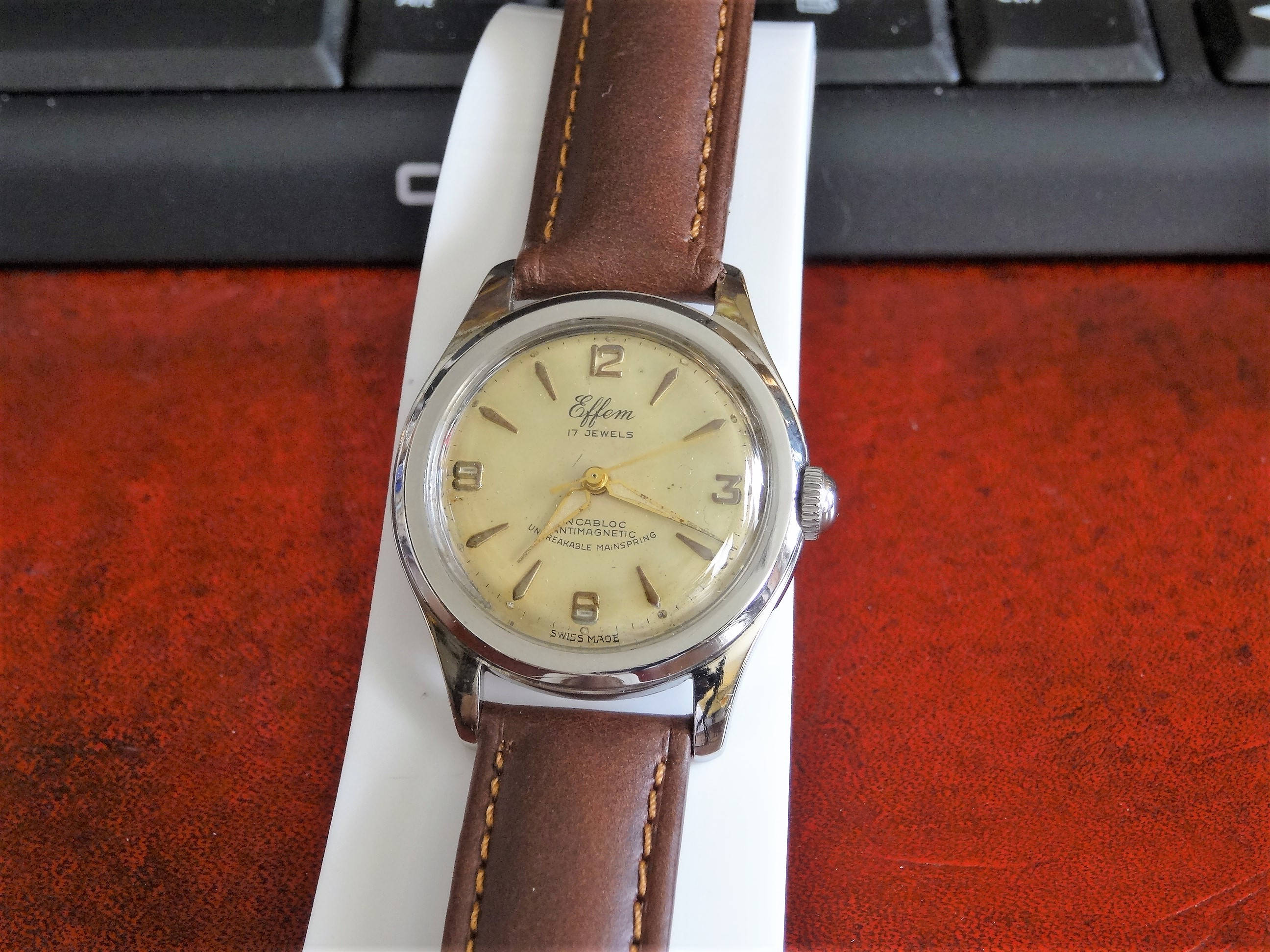 【1950s】EFFEM OH済 ヴィンテージ腕時計 Vintage 1950s Effem Roamer Water Res 17-jewels Swiss Mens Watch W