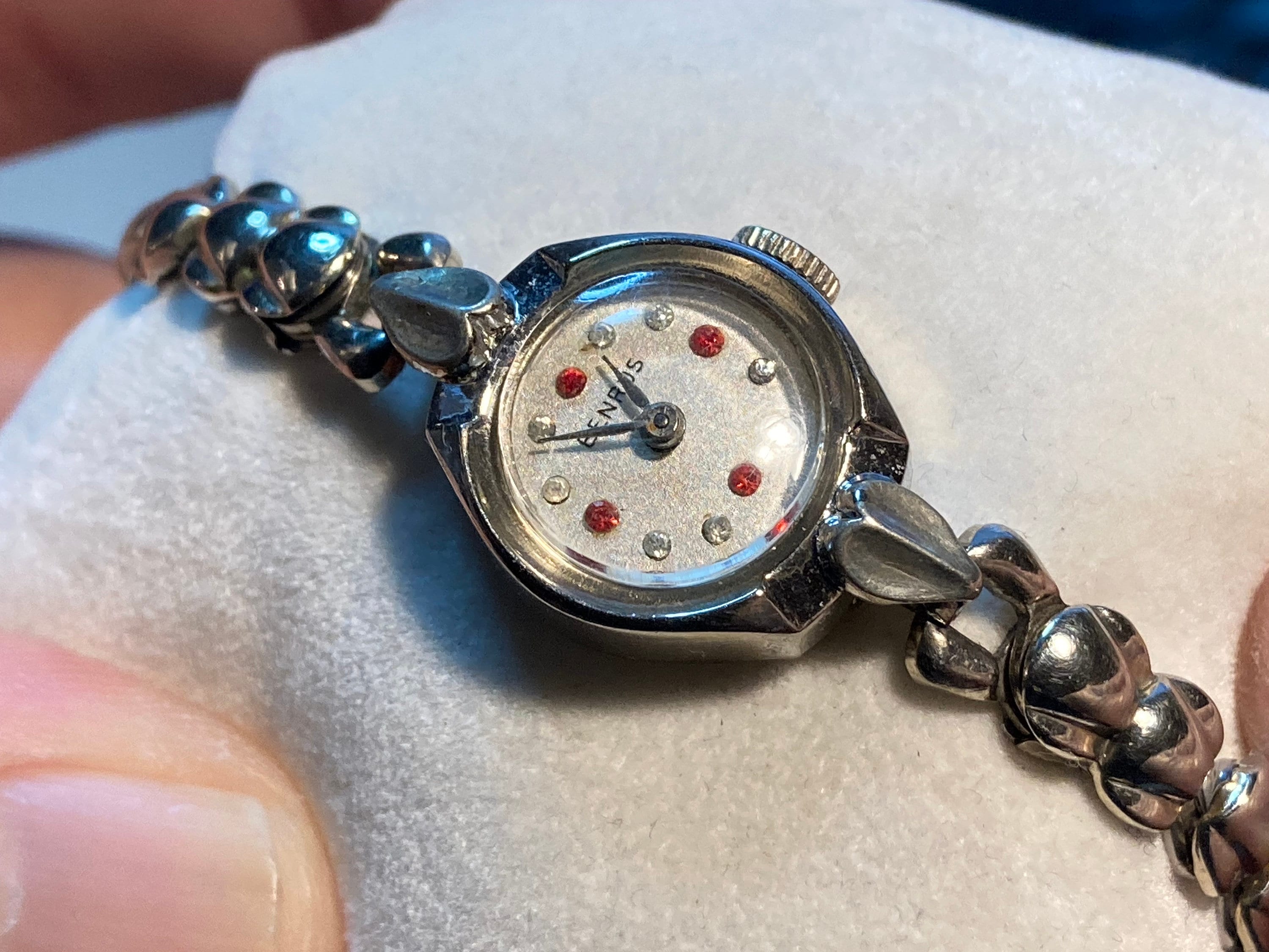 Vintage Benrus Diamond/ruby Dial 10K RGP Bezel and Stainless Steel Back