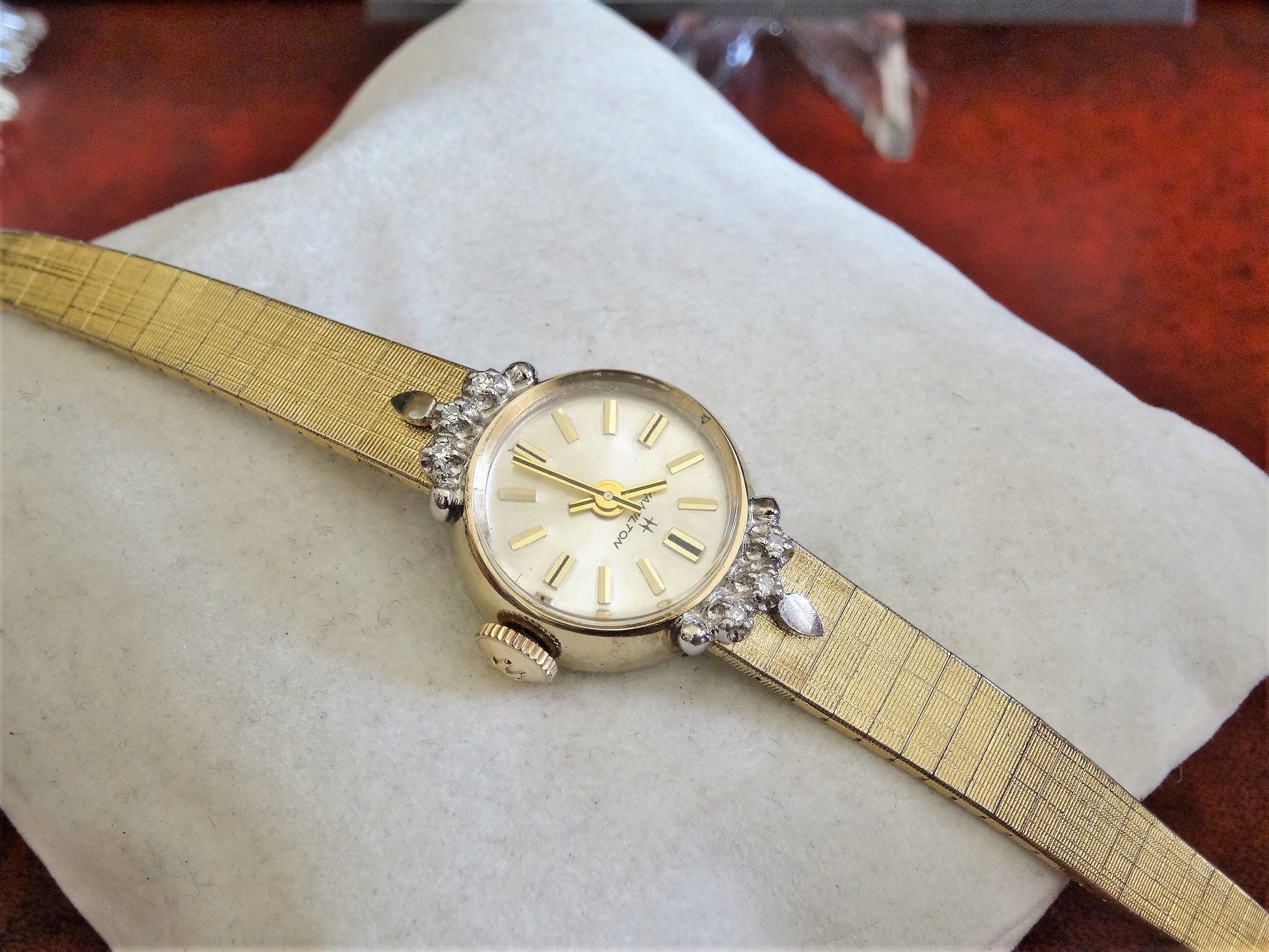 hamilton 10k rgp bezel stainless back