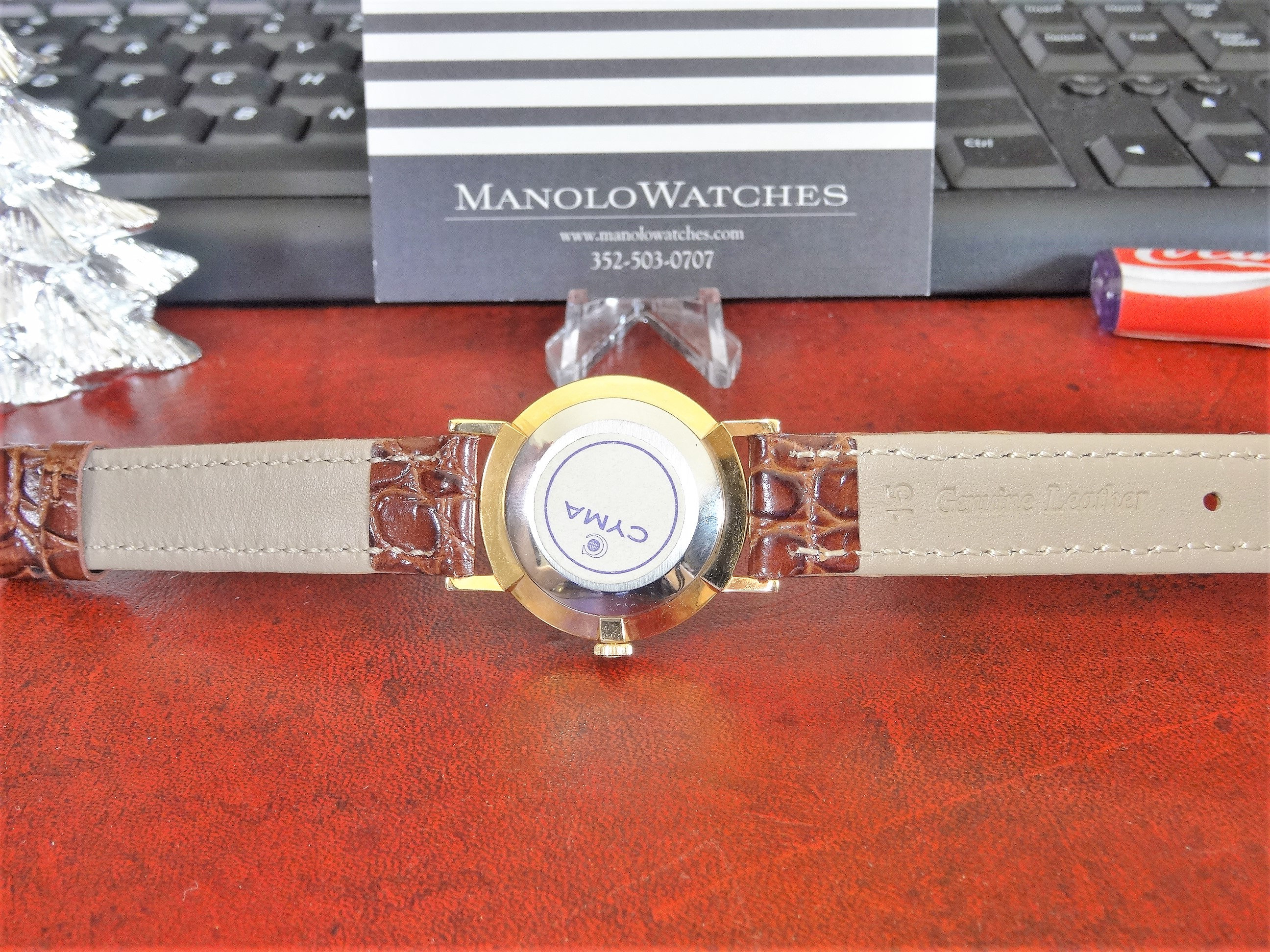 Montre Mécanique Vintage Cyma - Plaqué Or, 17 Rubis, Suisse - Fonctionne Parfaitement - Occasion