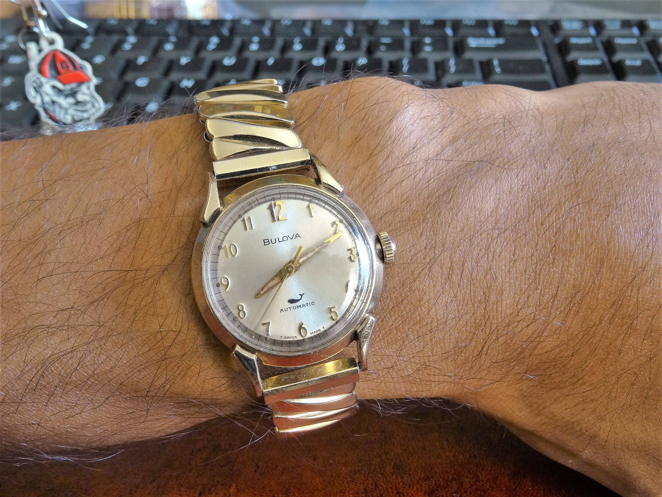VTG 1970 Bulova Sea King 10K RGP Lunette Auto Schweizer Herrenuhr w Gold Ton Band Etsy