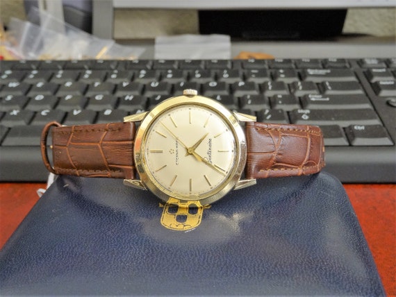 Vtg 1960s Eterna Matic Centenaire 14K GF Winding Mens Watch W/ - Etsy