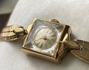 Vintage Gruen Ladies Watch, 10K Rolled Gold Plate, Swiss 17-Jewel