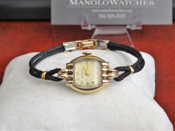 Vintage Waltham 10K Gold Filled Art Deco Winding … - image 1