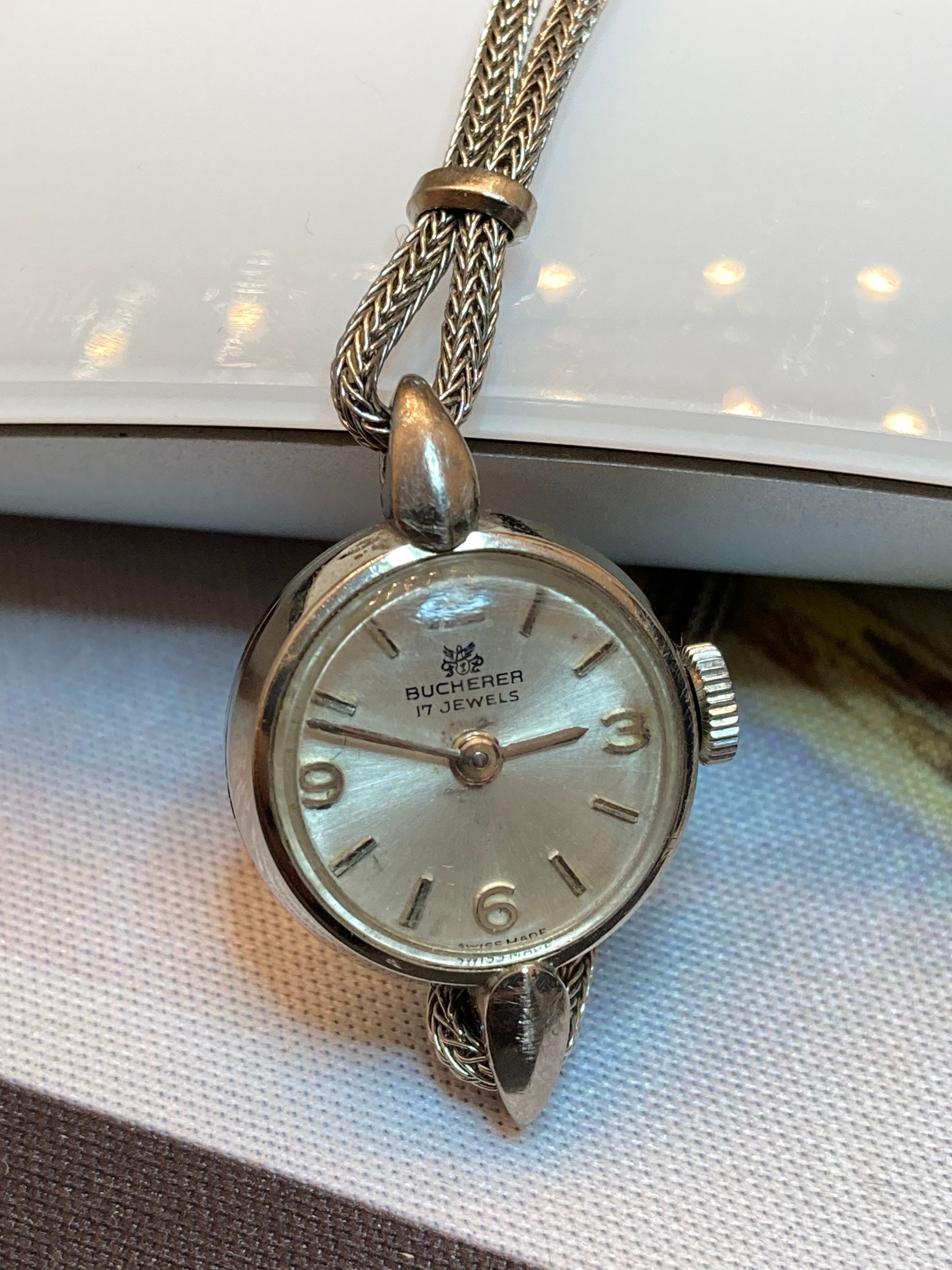 Vintage Bucherer Mechanical Hand Wind Day-Date Vintage Working Watch 1940-1950\'s Bucherer Vintage Watch - 22 For Sale on 1stDibs | vintage  main image 4
