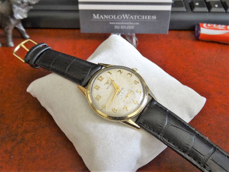 wittnauer watch 10k gold filled bezel