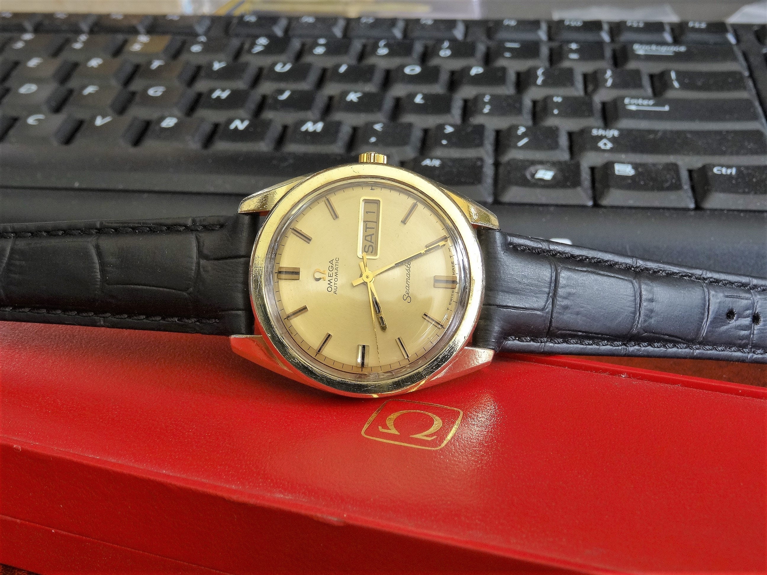 Vtg 1969 Omega Seamaster 18K Gold Cap MOV 750 17J Mens Watch | Etsy  Australia