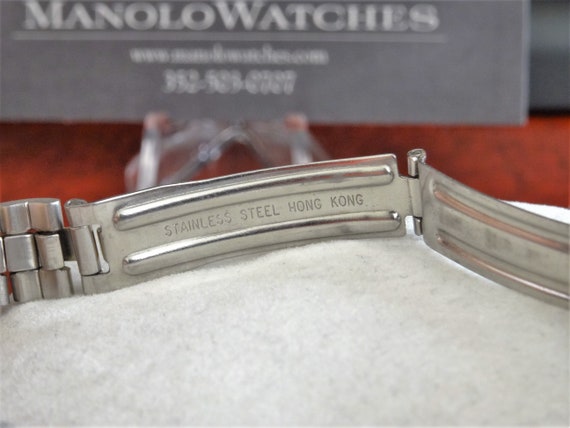 Vtg 1970's Timex President Date Two Tone W.R. Lad… - image 9