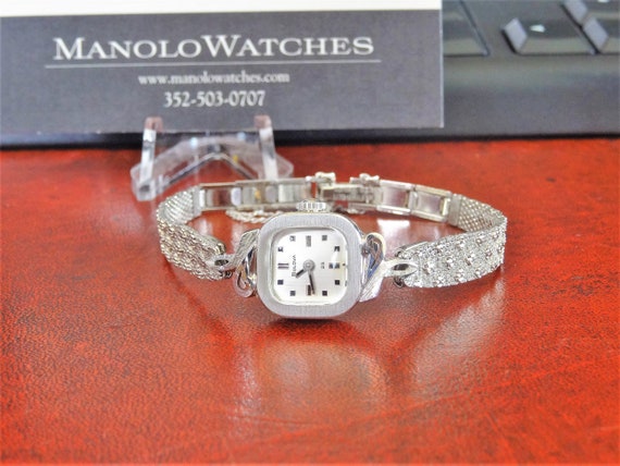 Bulova 14k white gold watch cheap