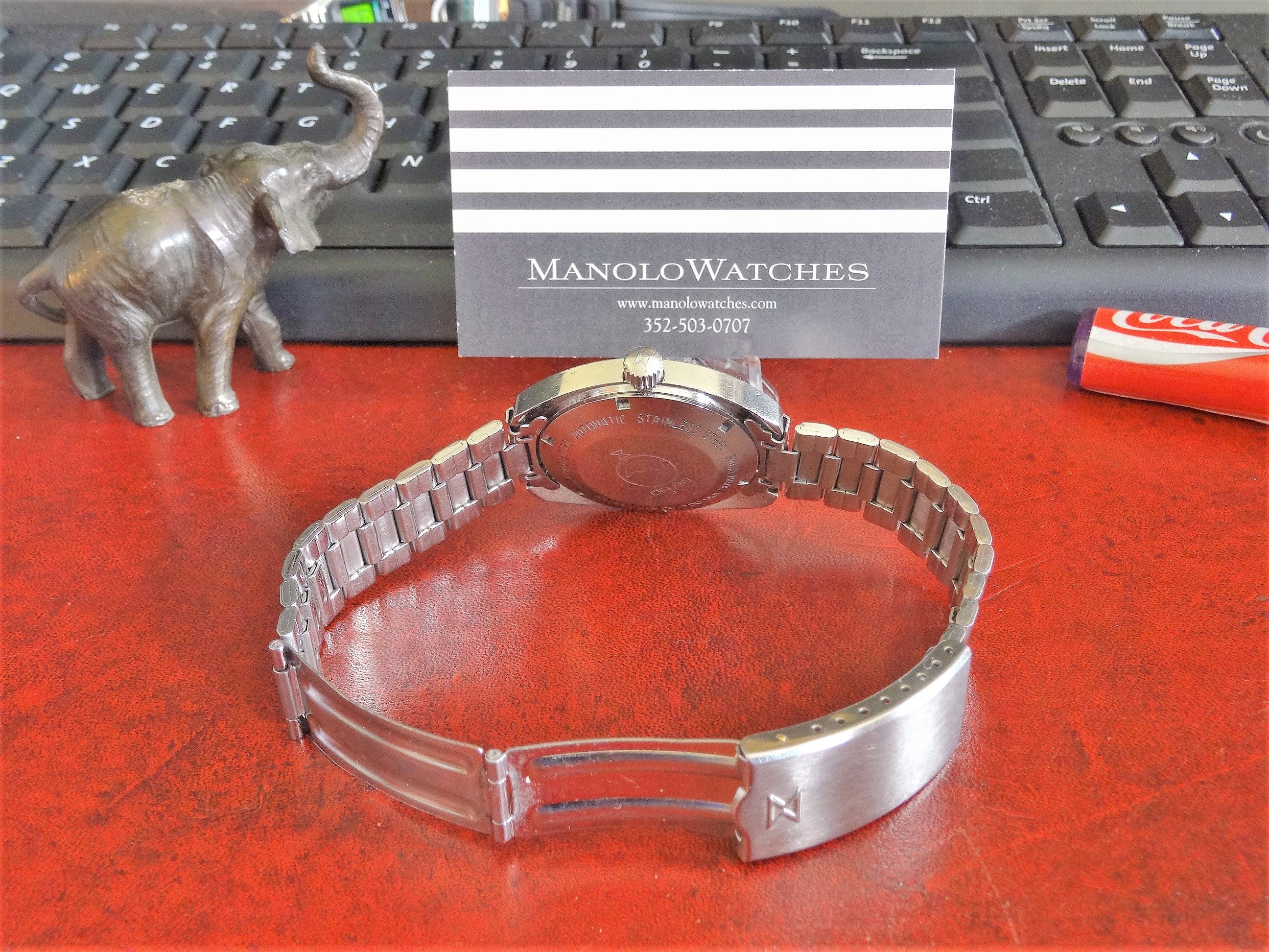 Vintage 1970's Edox 17-jewels ETA 2783 Automatic Delfin Date