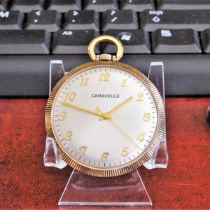 Caravelle wind up pocket watch sale