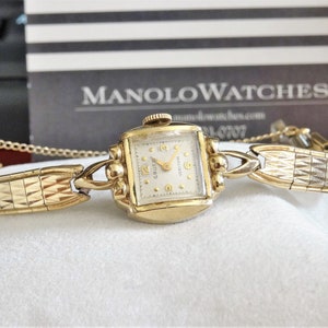 Vintage Gruen Veri-Thin 10K R.G.P. Bezel Ladies Watch w/ 1/20 10K R.G.P. Band!
