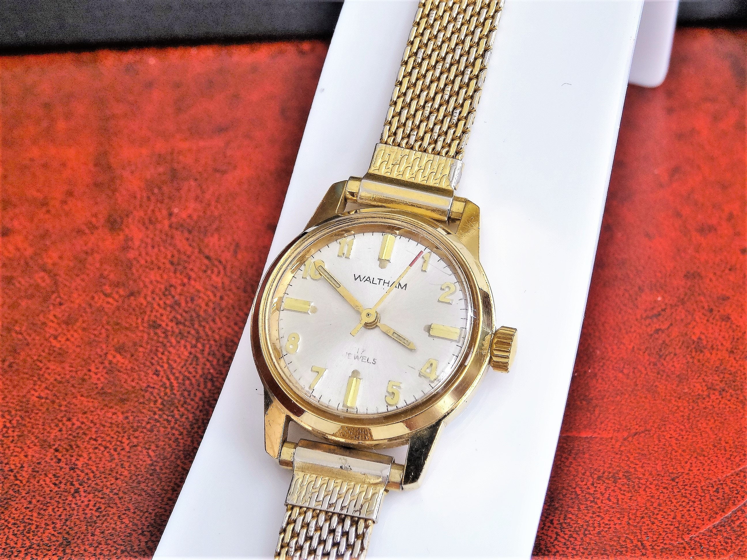 WALTHAM ゴールド 腕時計 メッシュバンド12k gf 44160.26 WALTHAM ゴールド 腕時計 メッシュバンド12k gf 44160.26