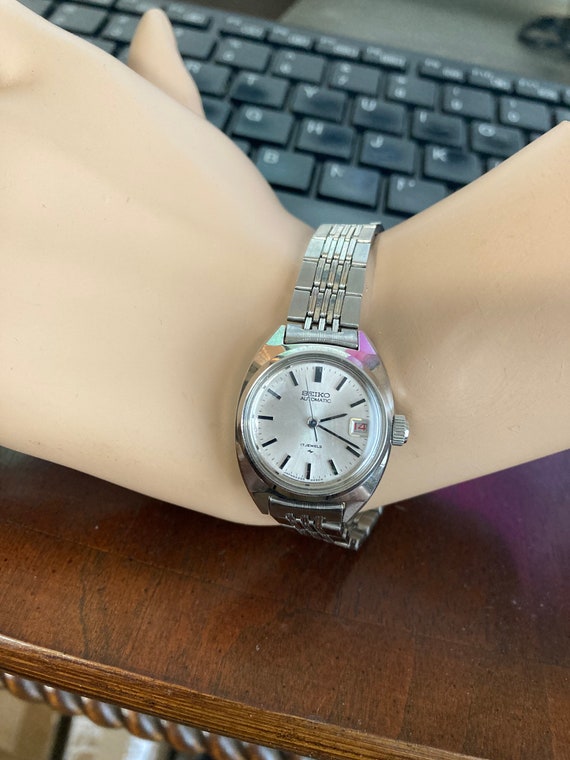 Vintage 1976 Seiko Automatic Ladies Watch, Stainless Steel