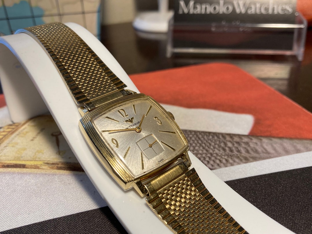 Wristwatch Wittnauer 10k Rgp Bezel Stainless Back Lovely Vintage