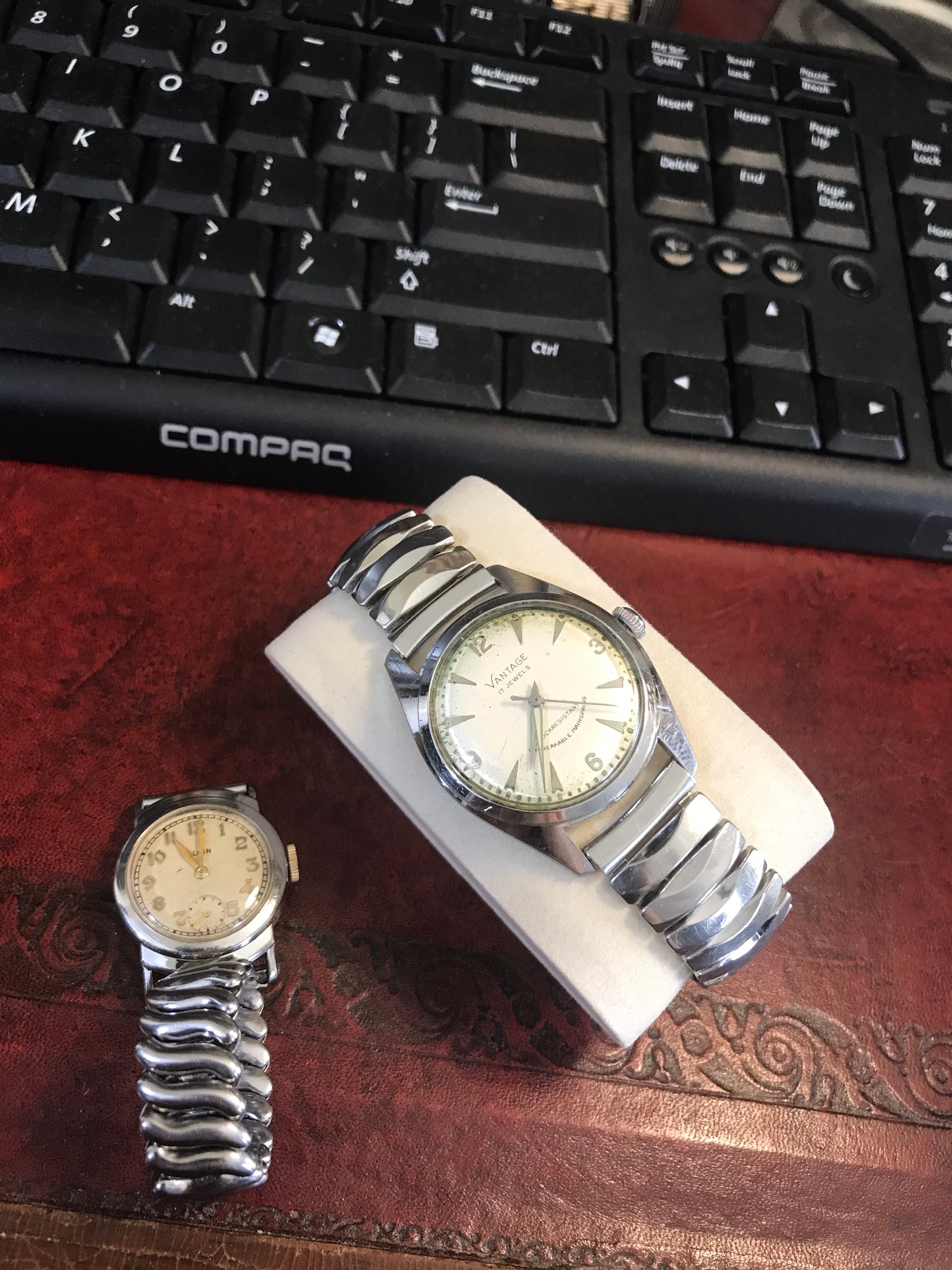 Vtg 1960s Vantage by Hamilton 17-J Roman Dial Men's Watch W