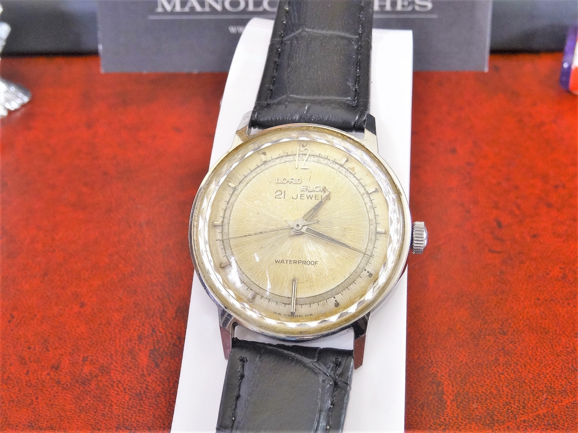 Vintage Lord Elgin 21jewels Hand Winding Men's Watch W/ Etsy