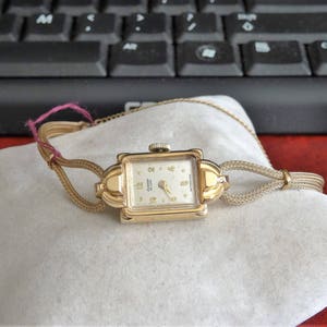 Vintage Avalon Deluxe 14K Solid Gold Swiss Ladies Watch with 1/40 10K R.G.P. Rope Band!