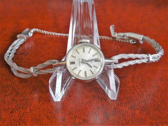 Vintage Hamilton 10K Rolled White Gold Plate Bezel Ladies  display picture 2