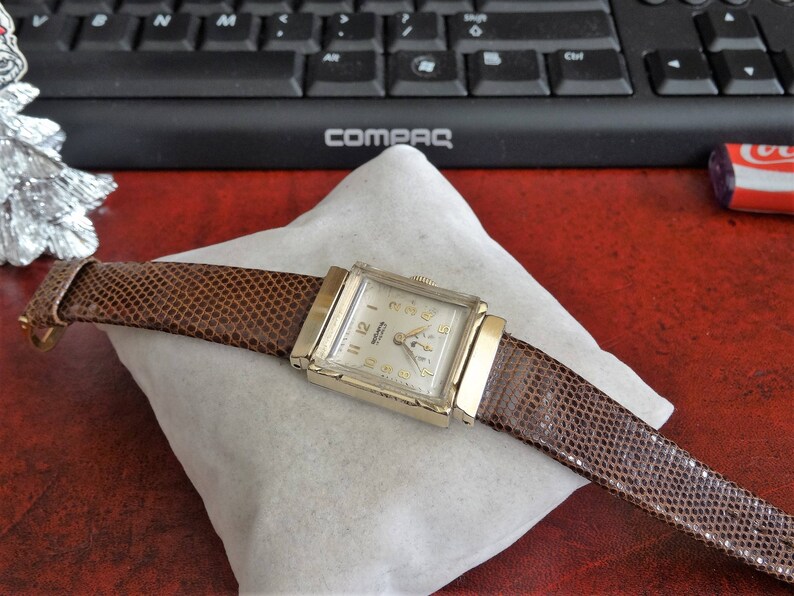 Vintage Rodania Gold Tone 17jewels Ladies Watch W/ 16mm Etsy