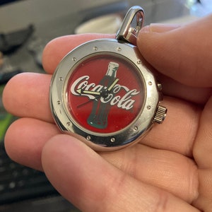 Retro 1999 Coca-Cola Quartz Pocket Watch