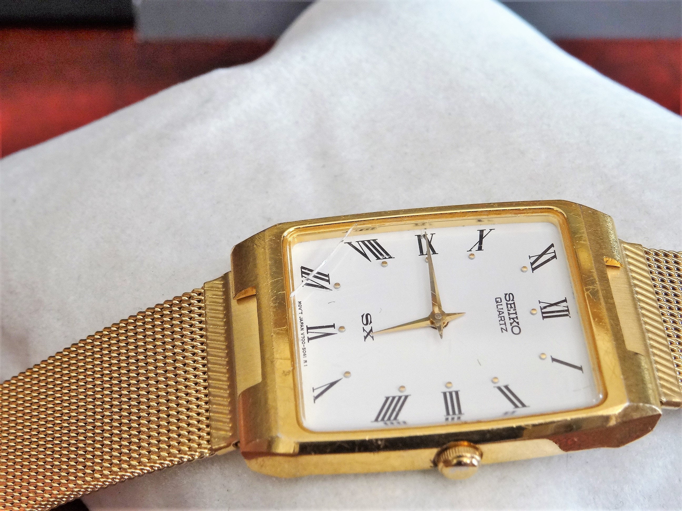 Retro 1991 Seiko Quartz SX Gold Tone Roman Dial Mens Watch W/ - Etsy