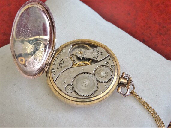 Antique 1916 Elgin Gold Filled 7-J Model 2 Serial… - image 10