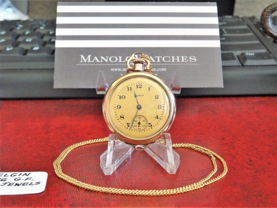 Antique 1916 Elgin Gold Filled 7-J Model 2 Serial… - image 1