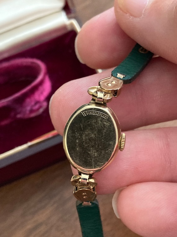 Vintage Lady Elgin 14K Gold Filled Watch, Gemex Leather Band - Etsy
