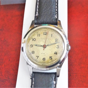 Vintage 1940&#39;s Cornwell Military Type W.R. Swiss 17-Jewels Men&#39;s Watch w/ 16mm Band!