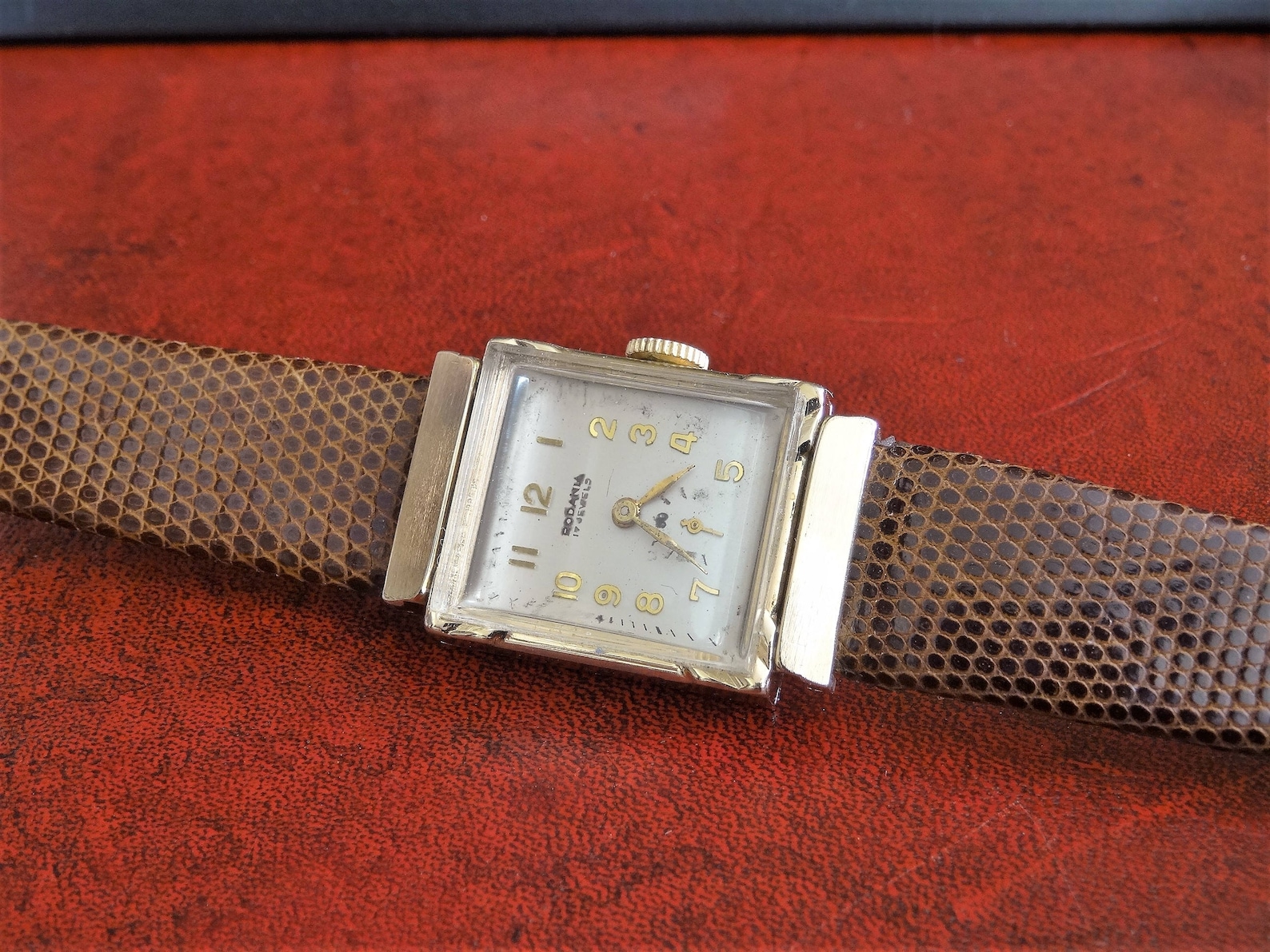 Vintage Rodania Gold Tone 17jewels Ladies Watch W/ 16mm Etsy